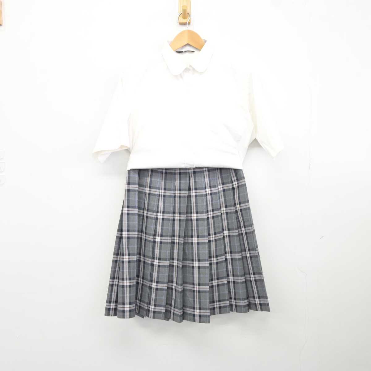 【中古】埼玉県 昌平高等学校 女子制服 2点 (シャツ・スカート) sf040313