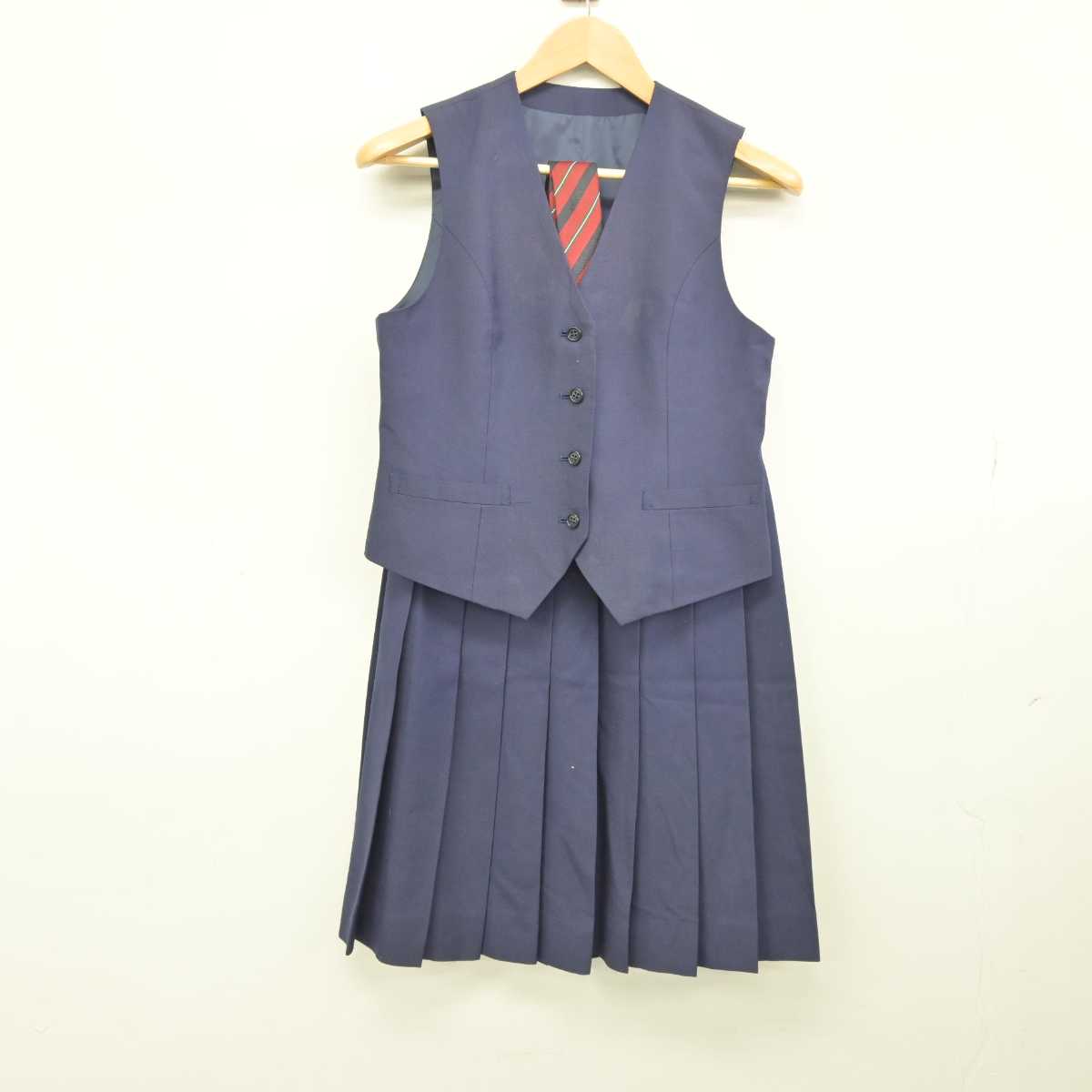 【中古】千葉県 土気高等学校 女子制服 5点 (ブレザー・ベスト・スカート) sf040324