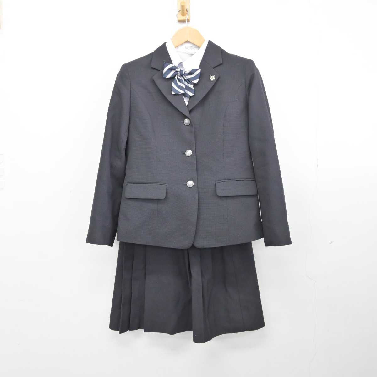 【中古】奈良県 奈良北高等学校 女子制服 5点 (ブレザー・シャツ・スカート) sf040329