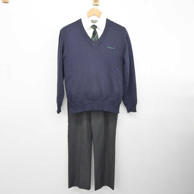 【中古】青森県 柏木農業高等学校 男子制服 5点 (ブレザー・ニット・シャツ・ズボン) sf040352