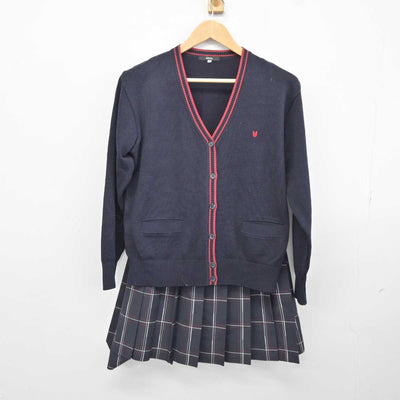 【中古】神奈川県 英理女子学院高等学校/Iグローバル部 女子制服 4点 (ブレザー・ニット・スカート) sf040354