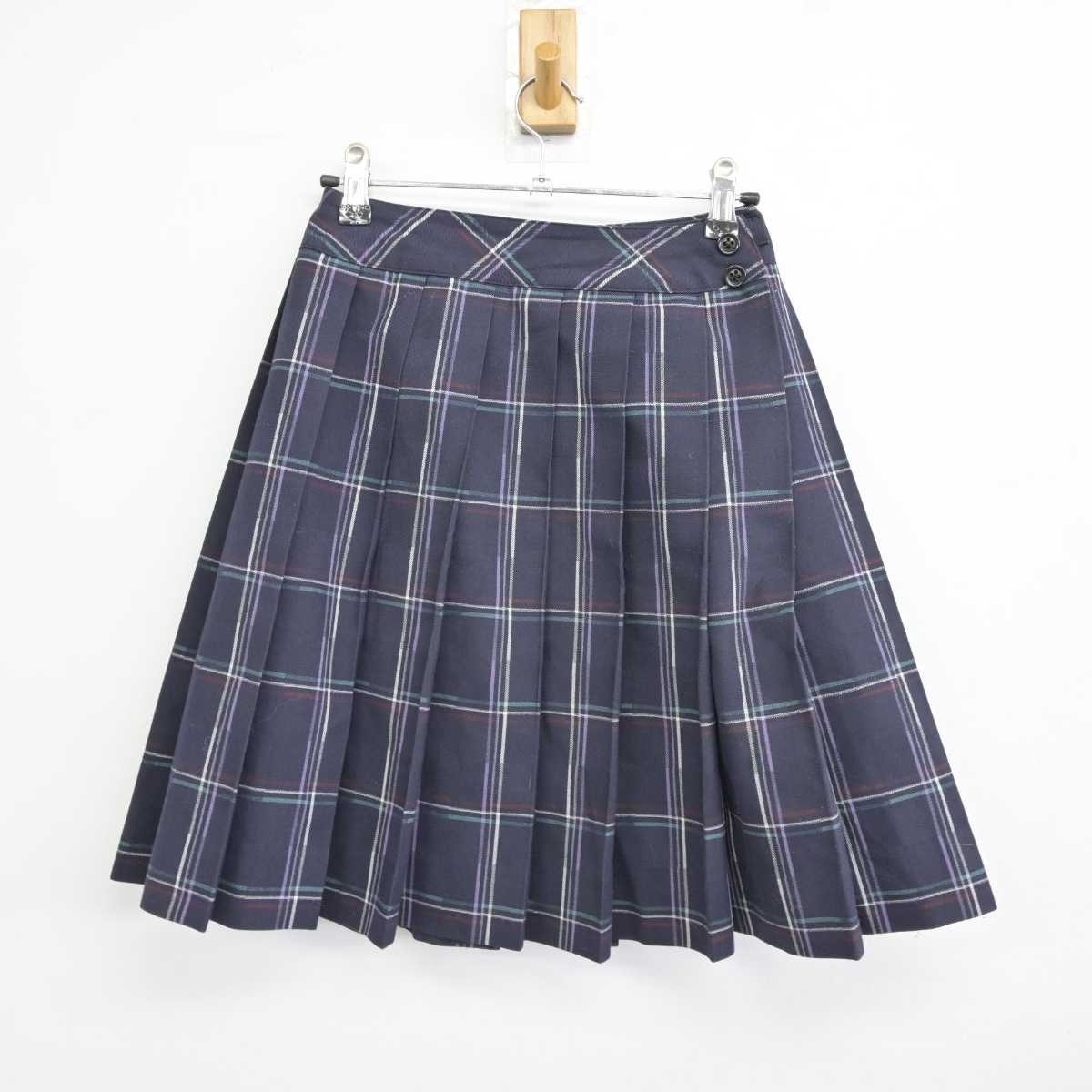 【中古】神奈川県 英理女子学院高等学校/Iグローバル部 女子制服 2点 (ニットベスト・スカート) sf040355