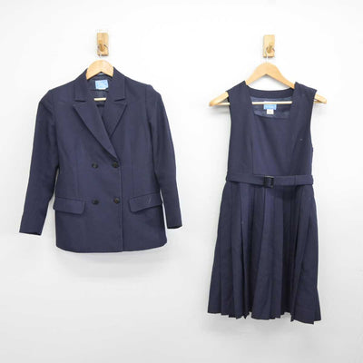 【中古】神奈川県 横浜平沼高等学校 女子制服 2点 (ブレザー・ジャンパースカート) sf040357