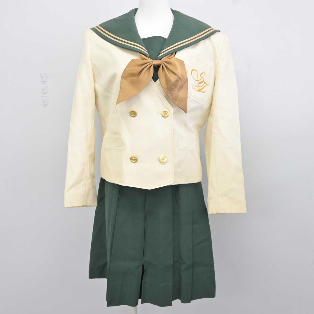 【中古】福島県 須賀川桐陽高等学校 女子制服 4点 (ブレザー・セーラー服・スカート) sf040383