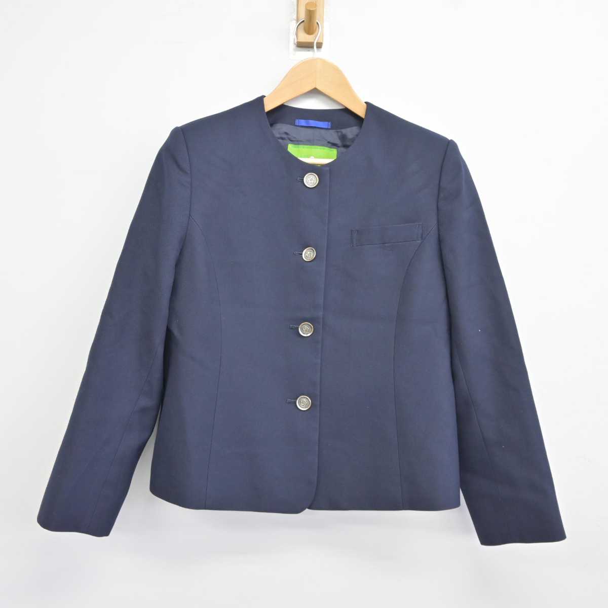 【中古】福岡県 筑陽学園高等学校 女子制服 4点 (ブレザー・ニット) sf040390