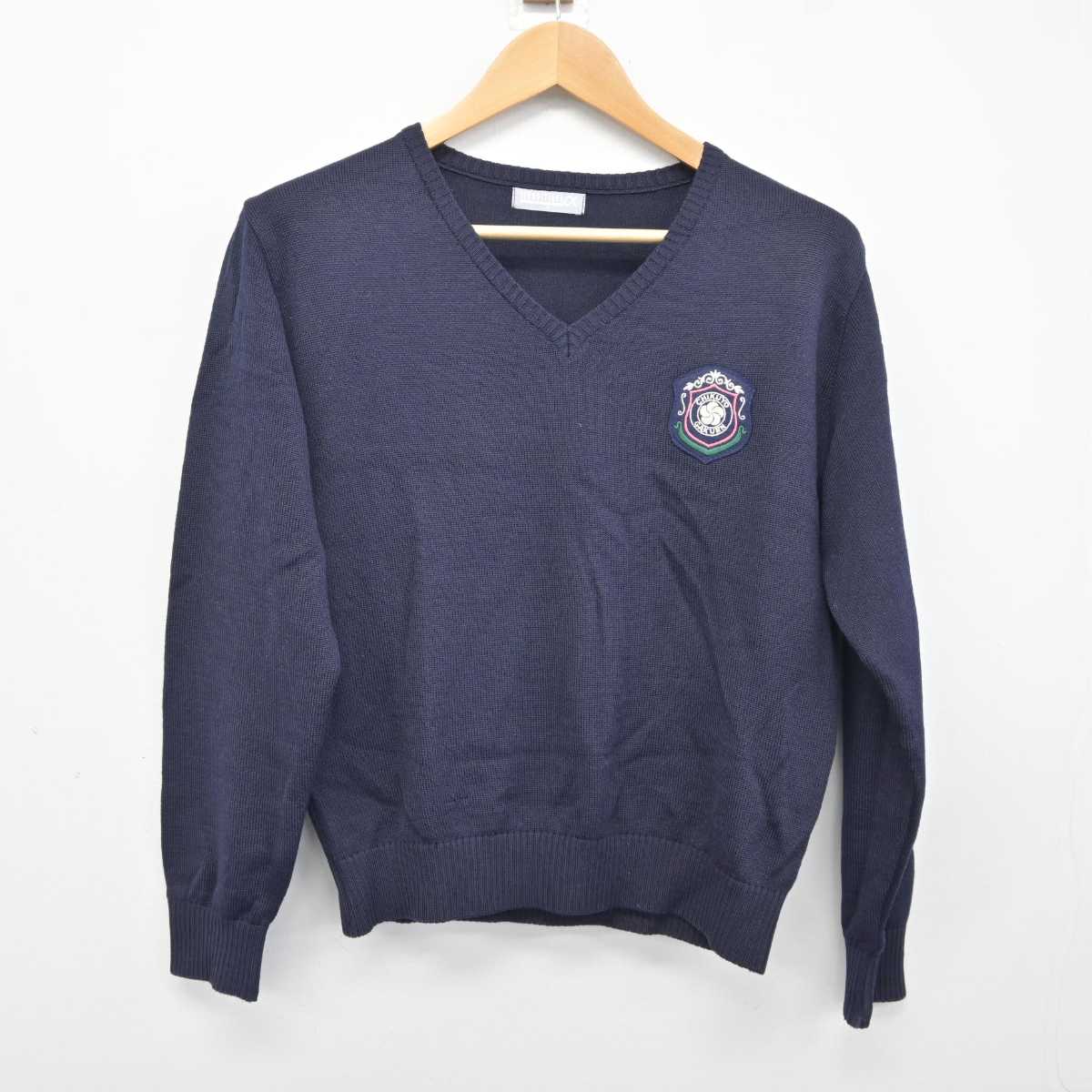 【中古】福岡県 筑陽学園高等学校 女子制服 4点 (ブレザー・ニット) sf040390