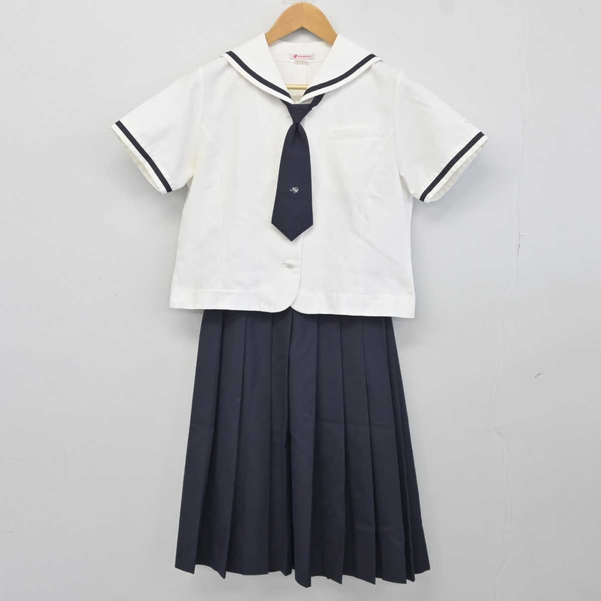 【中古】東京都 東京家政大学附属女子中学校高等学校 女子制服 3点 (セーラー服・スカート) sf040425