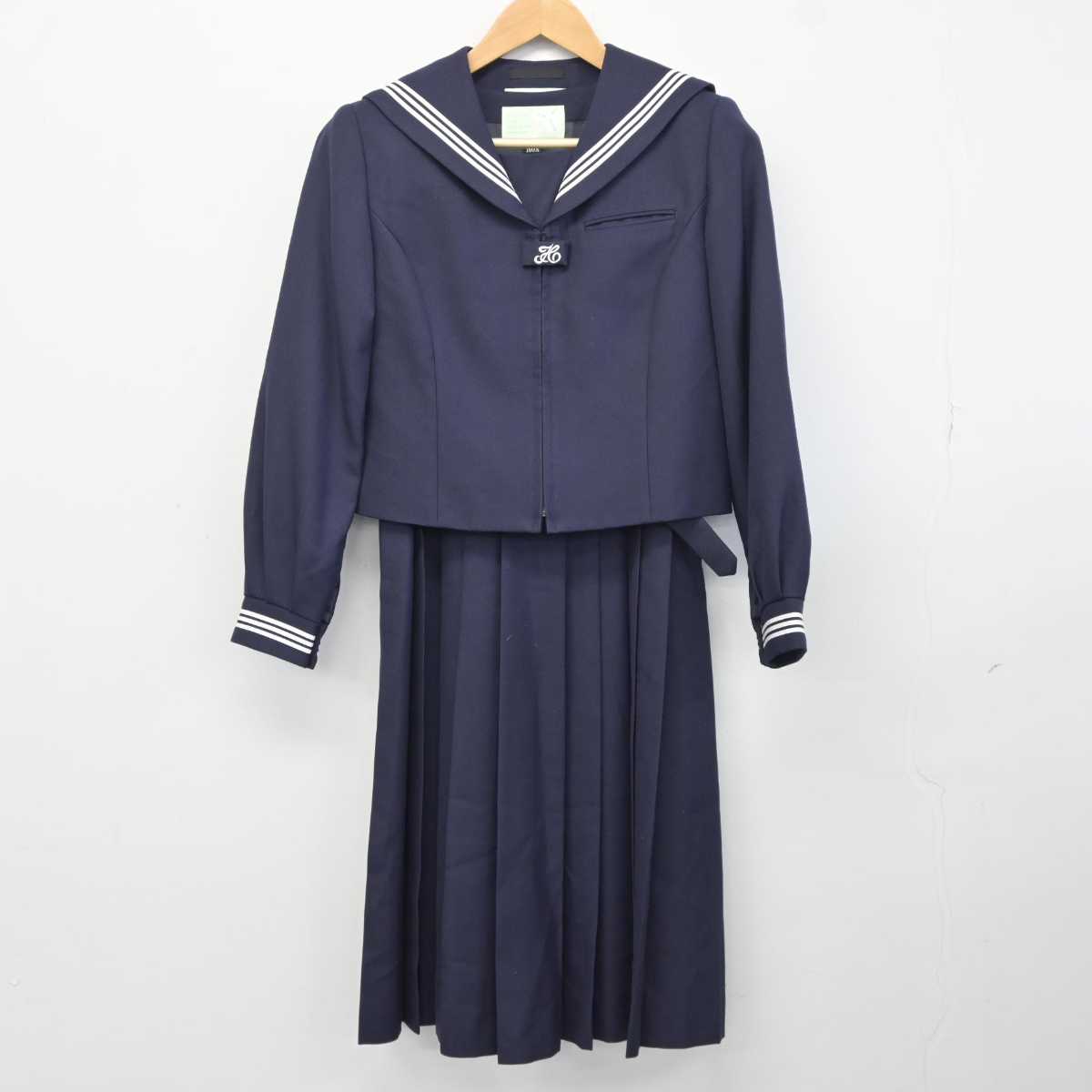 【中古】埼玉県 和光市立大和中学校 女子制服 2点 (セーラー服・ジャンパースカート) sf040427