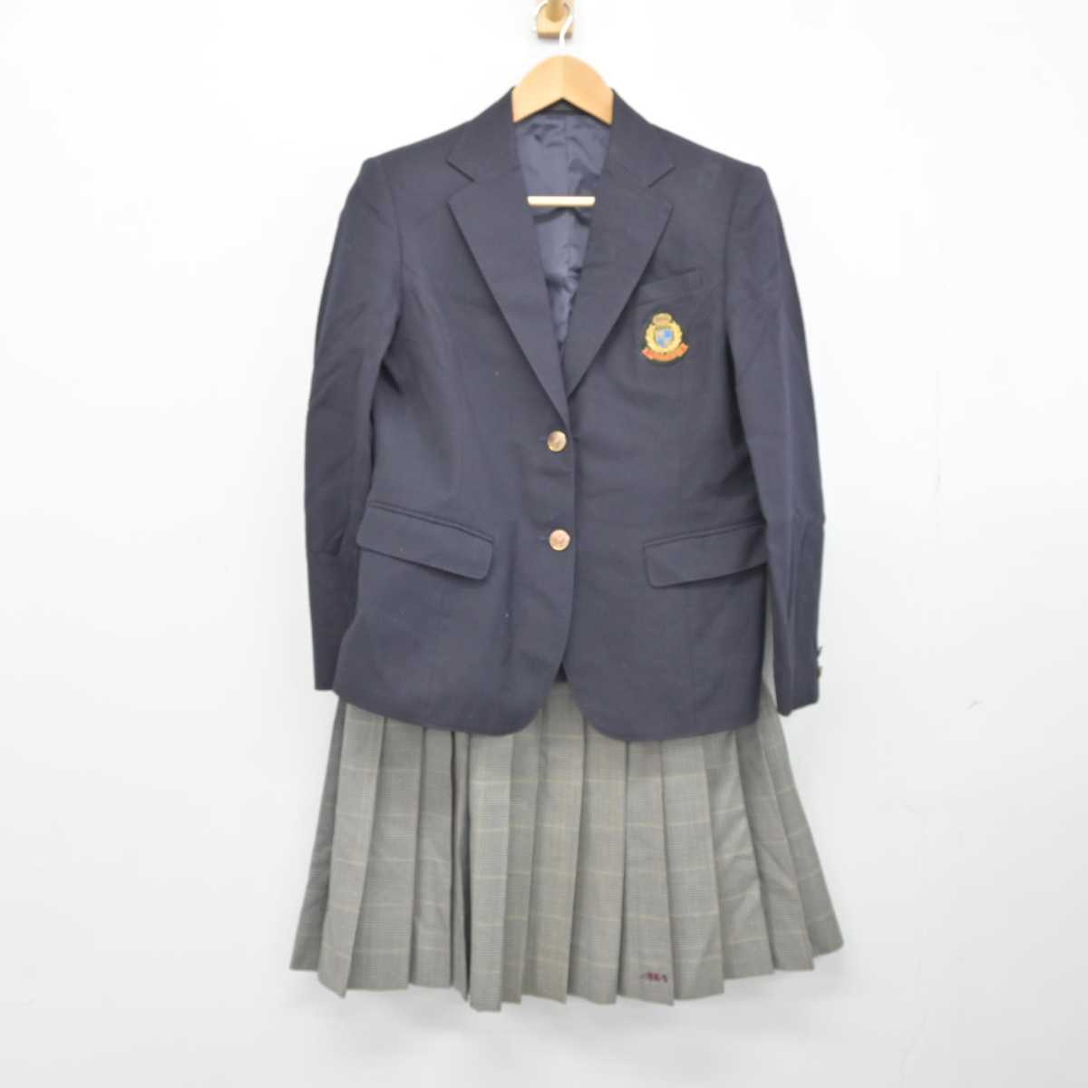 【中古】兵庫県 西宮南高等学校 女子制服 2点 (ブレザー・スカート) sf040439