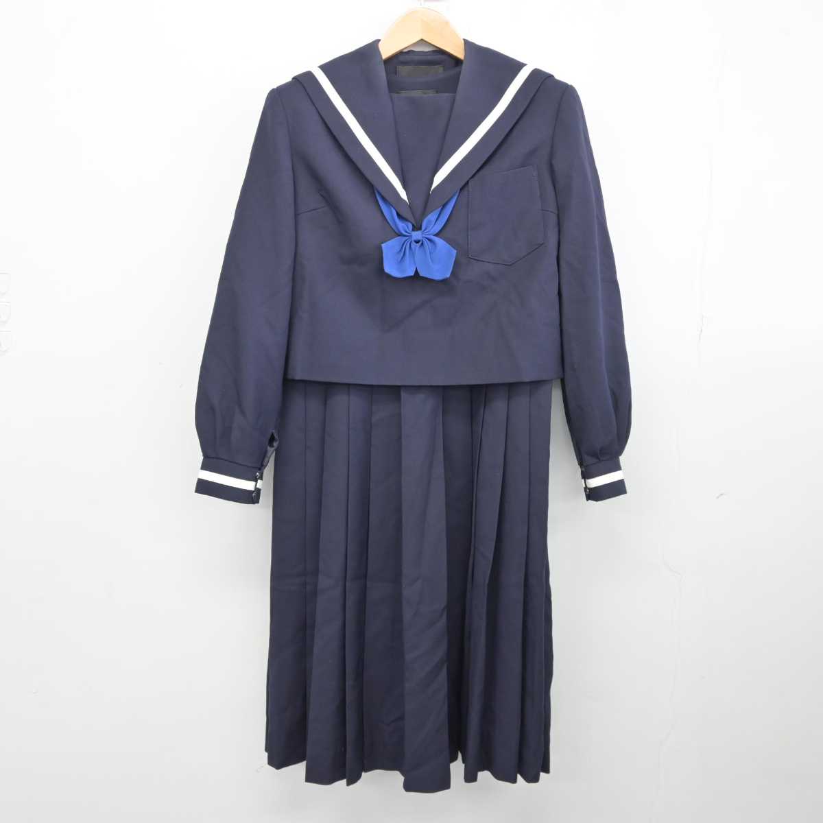 【中古】熊本県 木山中学校 女子制服 3点 (セーラー服・ジャンパースカート) sf040459