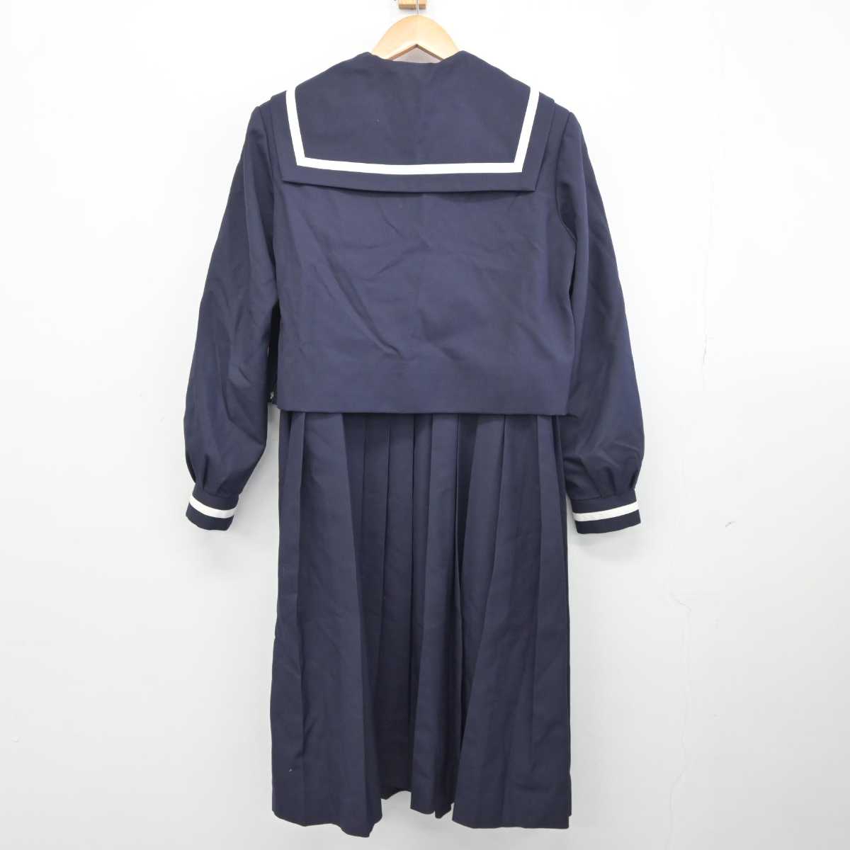 【中古】熊本県 木山中学校 女子制服 3点 (セーラー服・ジャンパースカート) sf040459