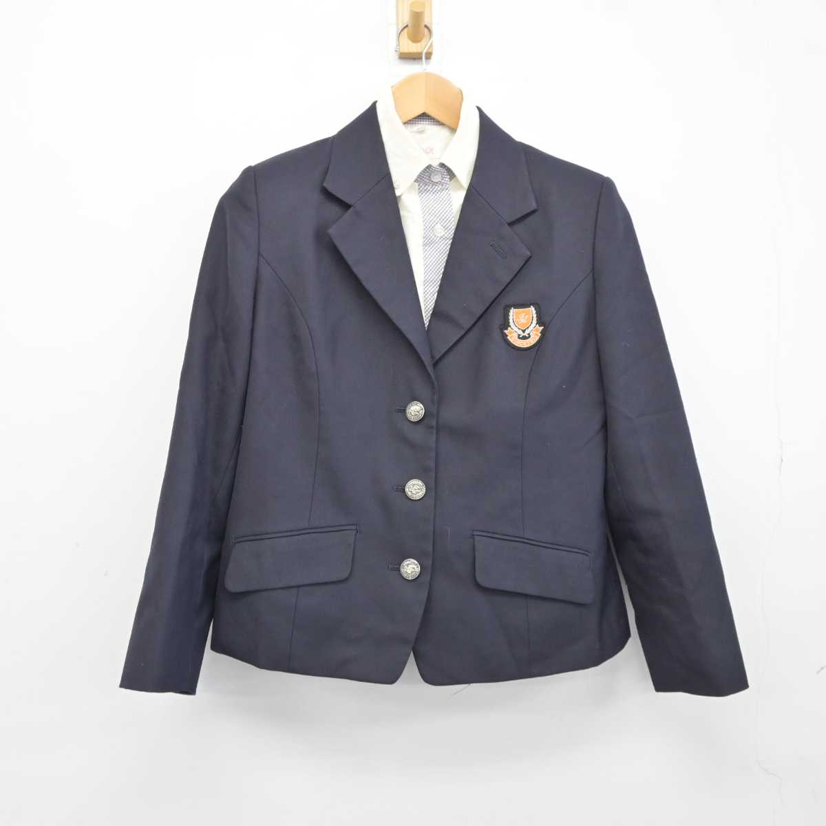 【中古】兵庫県 尼崎高等学校 女子制服 2点 (ブレザー・シャツ) sf040466