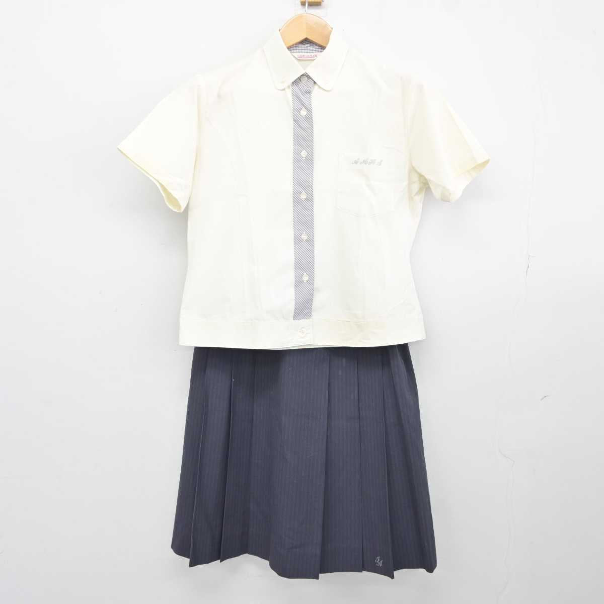 【中古】兵庫県 尼崎高等学校 女子制服 2点 (シャツ・スカート) sf040467