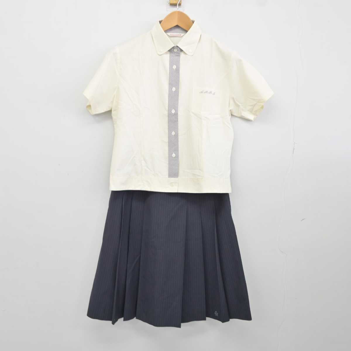 【中古】兵庫県 尼崎高等学校 女子制服 2点 (シャツ・スカート) sf040468