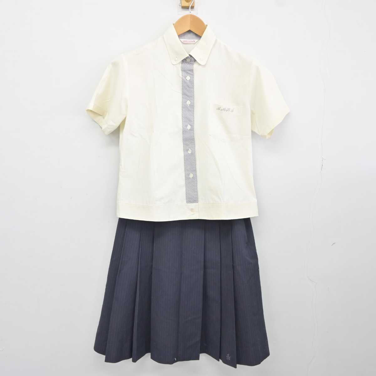 【中古】兵庫県 尼崎高等学校 女子制服 2点 (シャツ・スカート) sf040469