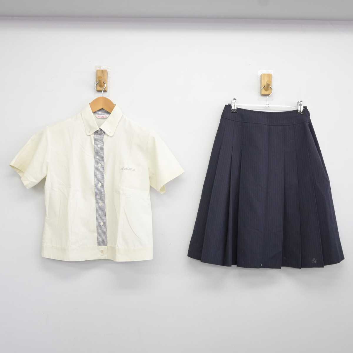 【中古】兵庫県 尼崎高等学校 女子制服 2点 (シャツ・スカート) sf040469