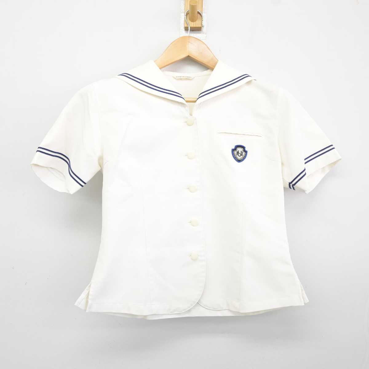 【中古】長野県 上田西高等学校 女子制服 2点 (セーラー服・スカート) sf040481