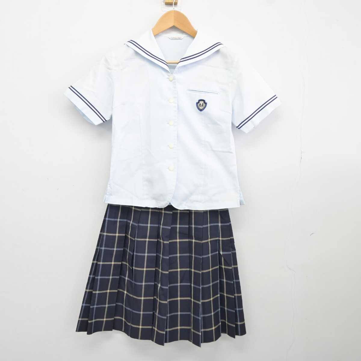 【中古】長野県 上田西高等学校 女子制服 2点 (セーラー服・スカート) sf040482