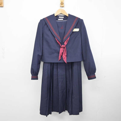 【中古】福岡県 足立中学校 女子制服 3点 (セーラー服・ジャンパースカート) sf040496