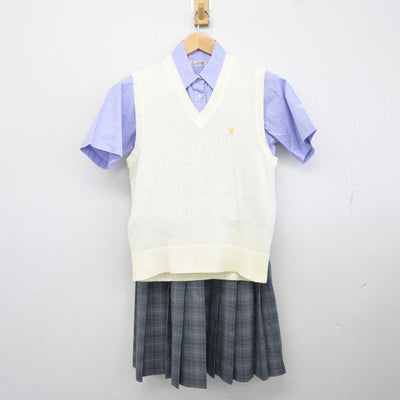 【中古】東京都 東海大学付属高輪台高等学校 女子制服 3点 (ニットベスト・シャツ・スカート) sf040522