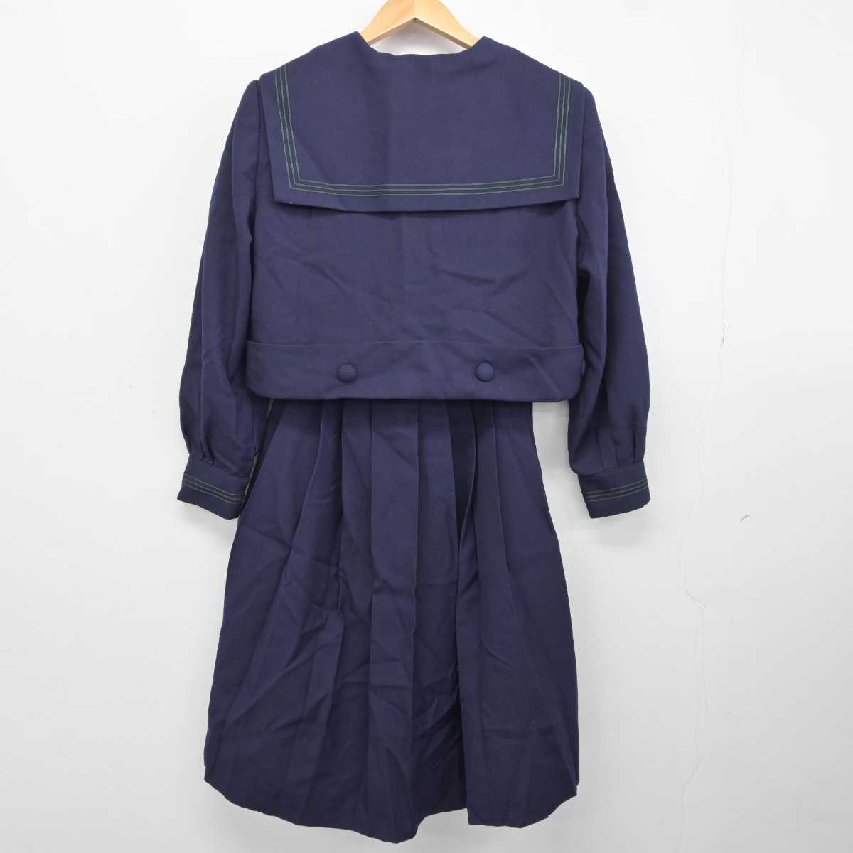 【中古】大阪府 樟蔭高等学校 女子制服 5点 (セーラー服・ニット・スカート) sf040531