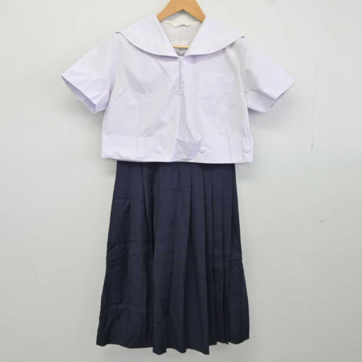 【中古】大阪府 樟蔭高等学校 女子制服 2点 (セーラー服・スカート) sf040532