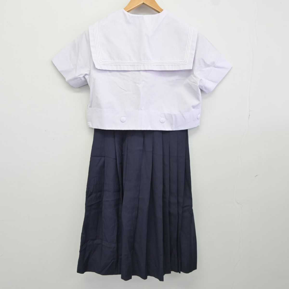 【中古】大阪府 樟蔭高等学校 女子制服 2点 (セーラー服・スカート) sf040532