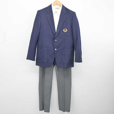 【中古】大阪府 旭東中学校 男子制服 3点 (ブレザー・シャツ・ズボン) sf040546