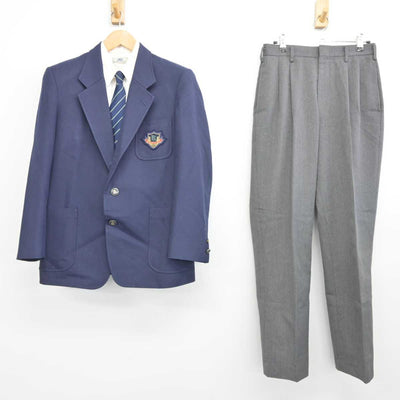 【中古】大阪府 旭東中学校 男子制服 4点 (ブレザー・シャツ・ズボン) sf040547