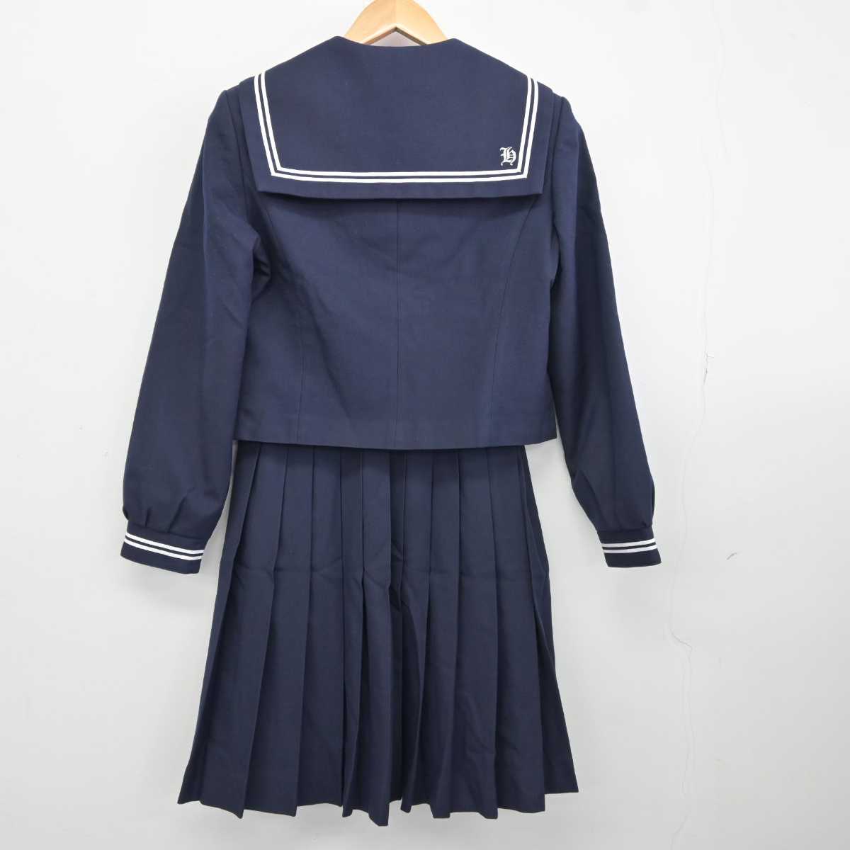 【中古】広島県 尾道東高等学校 女子制服 2点 (セーラー服・スカート) sf040567