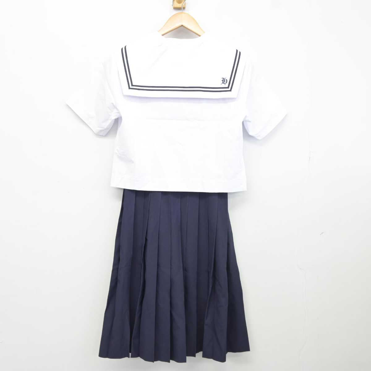 【中古】広島県 尾道東高等学校 女子制服 3点 (セーラー服・スカート) sf040569