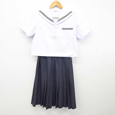 【中古】広島県 尾道市立日比崎中学校 女子制服 2点 (セーラー服・スカート) sf040571