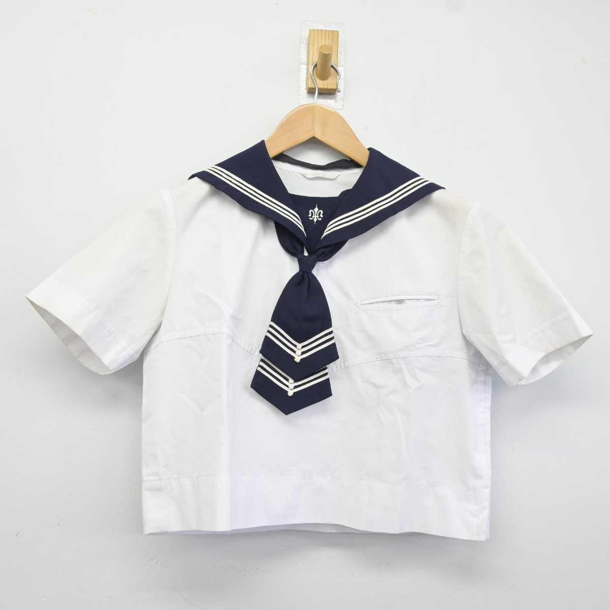 【中古】神奈川県 湘南白百合学園高等学校 女子制服 3点 (セーラー服・スカート) sf040581