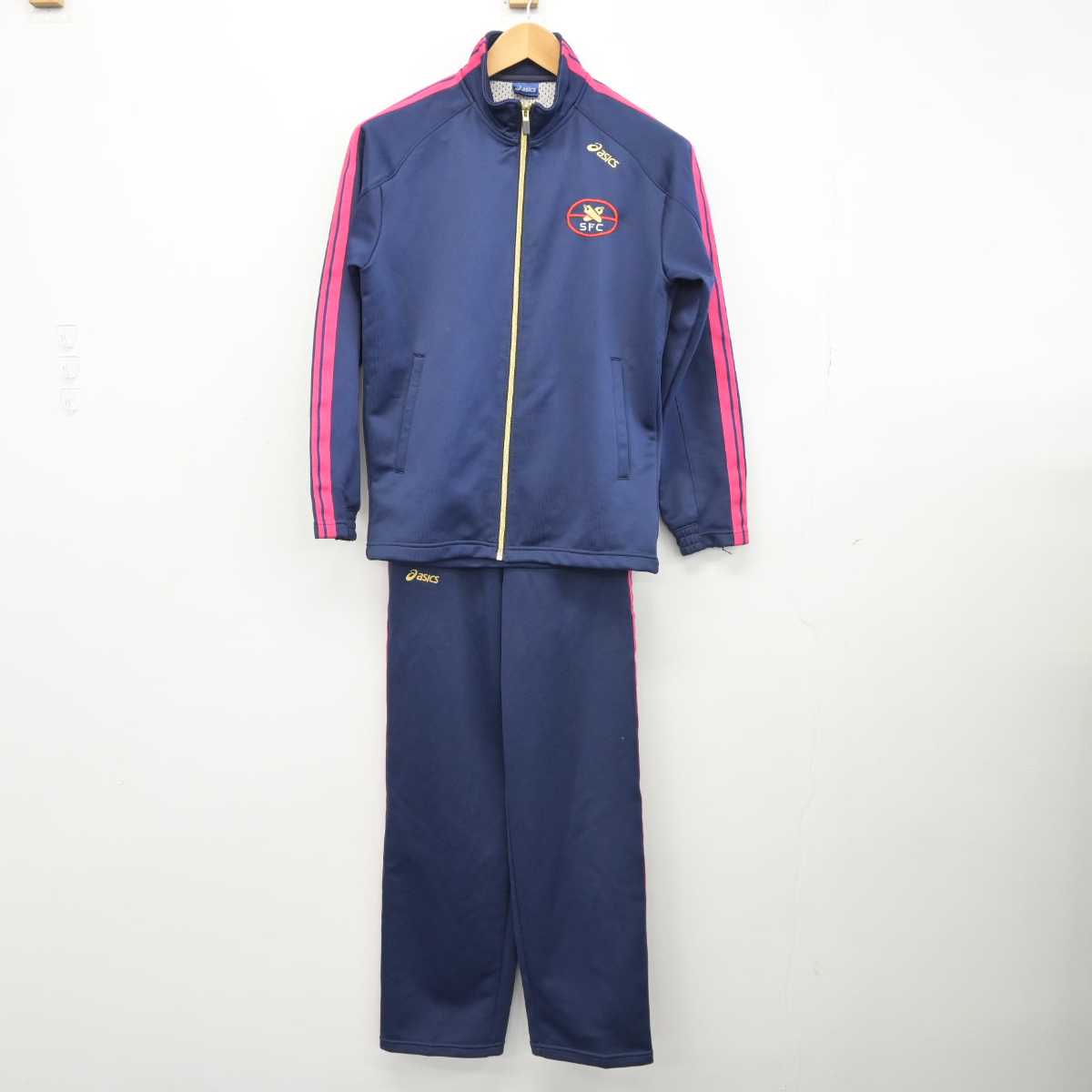 【中古】神奈川県 慶應義塾湘南藤沢中等部高等部 女子制服 2点 (ジャージ 上・ジャージ 下) sf040585