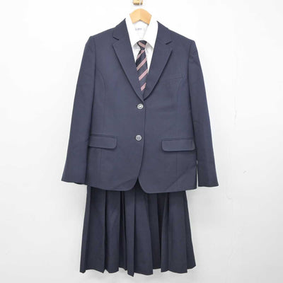 【中古】福岡県 福岡女子商業高等学校 女子制服 4点 (ブレザー・シャツ・スカート) sf040601