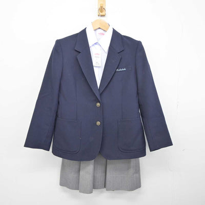 【中古】京都府 洛北中学校 女子制服 4点 (ブレザー・ニット・シャツ・スカート) sf040610