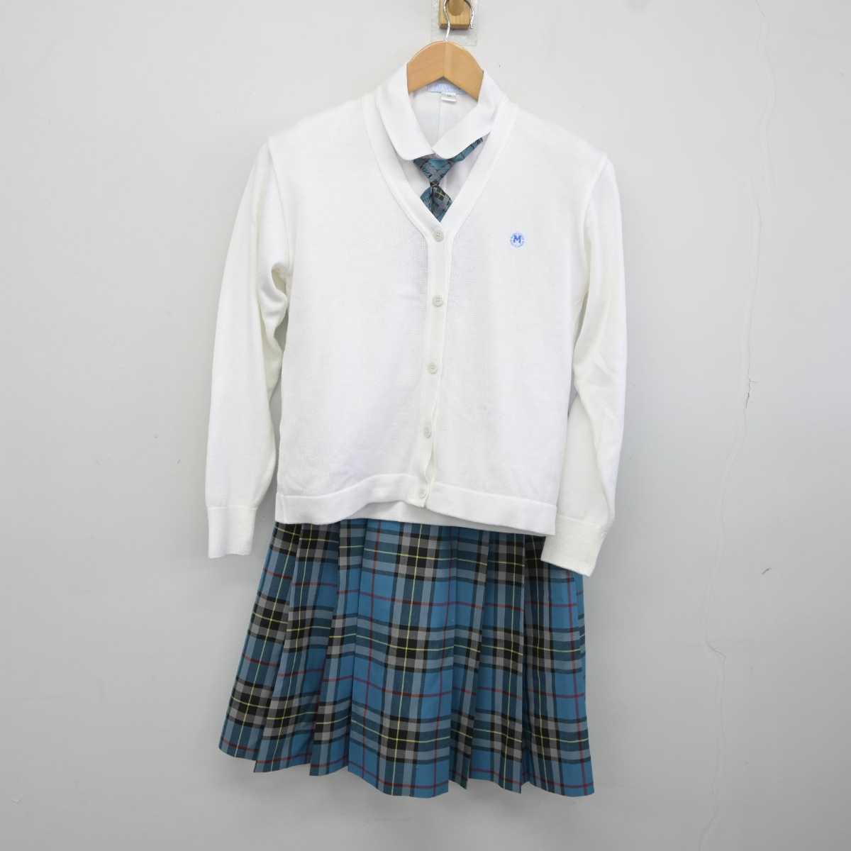 【中古】熊本県 熊本マリスト学園高等学校 女子制服 4点 (ニット・シャツ・スカート) sf040615