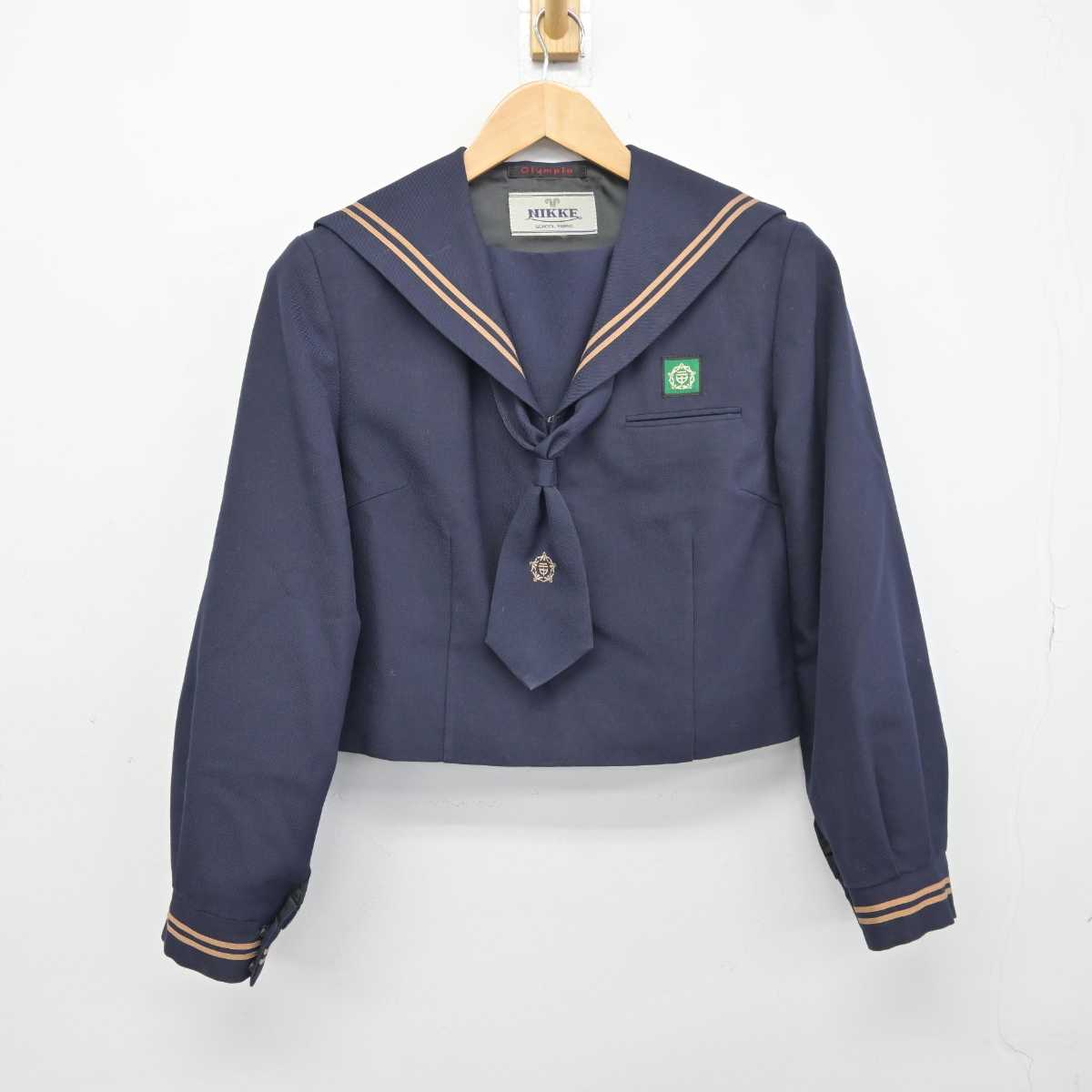 【中古】東京都 松江第ニ中学校 女子制服 3点 (セーラー服・スカート) sf040644