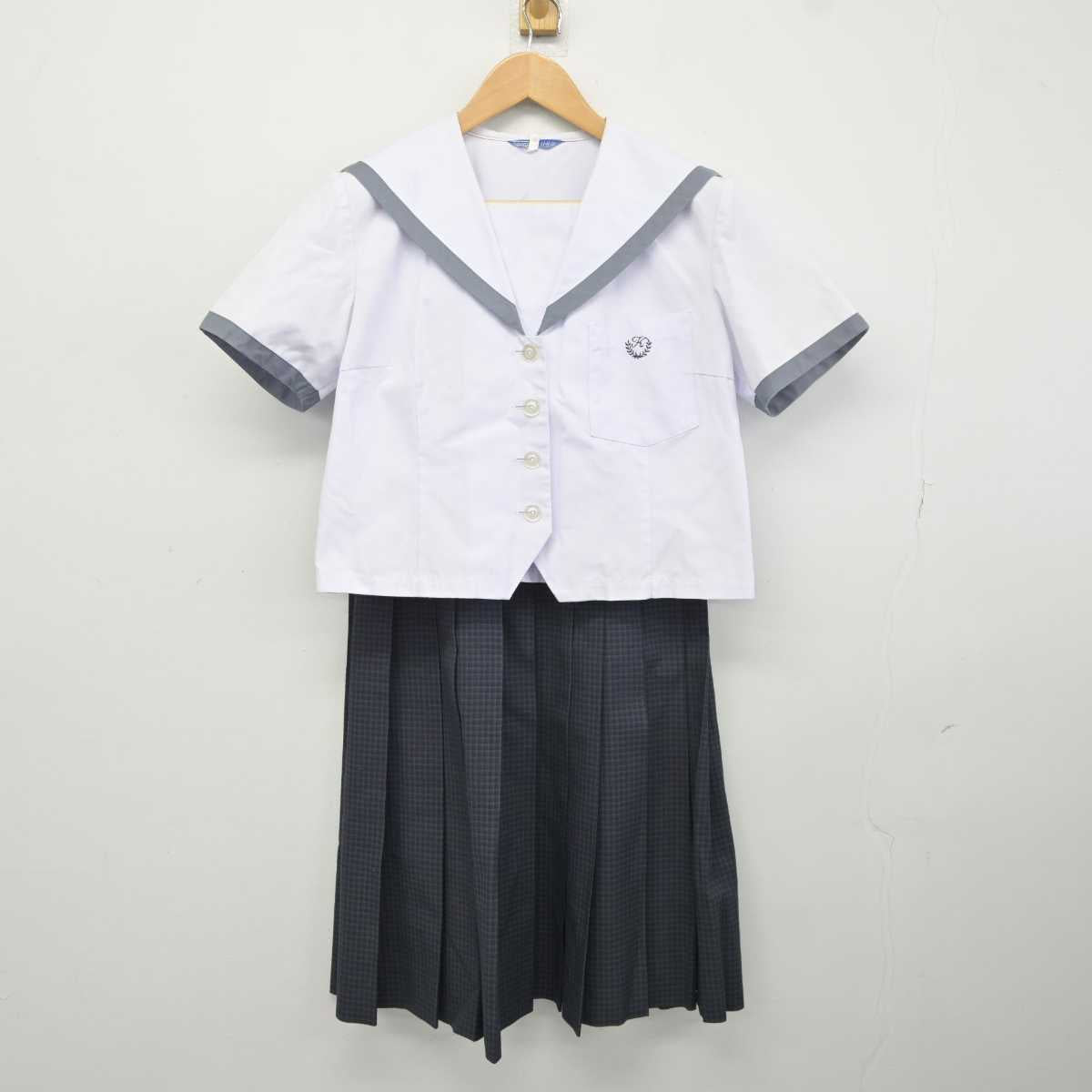 【中古】福井県 勝山高等学校 女子制服 2点 (セーラー服・スカート) sf040646