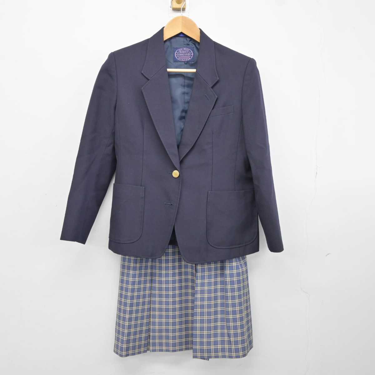 【中古】神奈川県 海西中学校 女子制服 3点 (ブレザー・スカート・スカート) sf040659