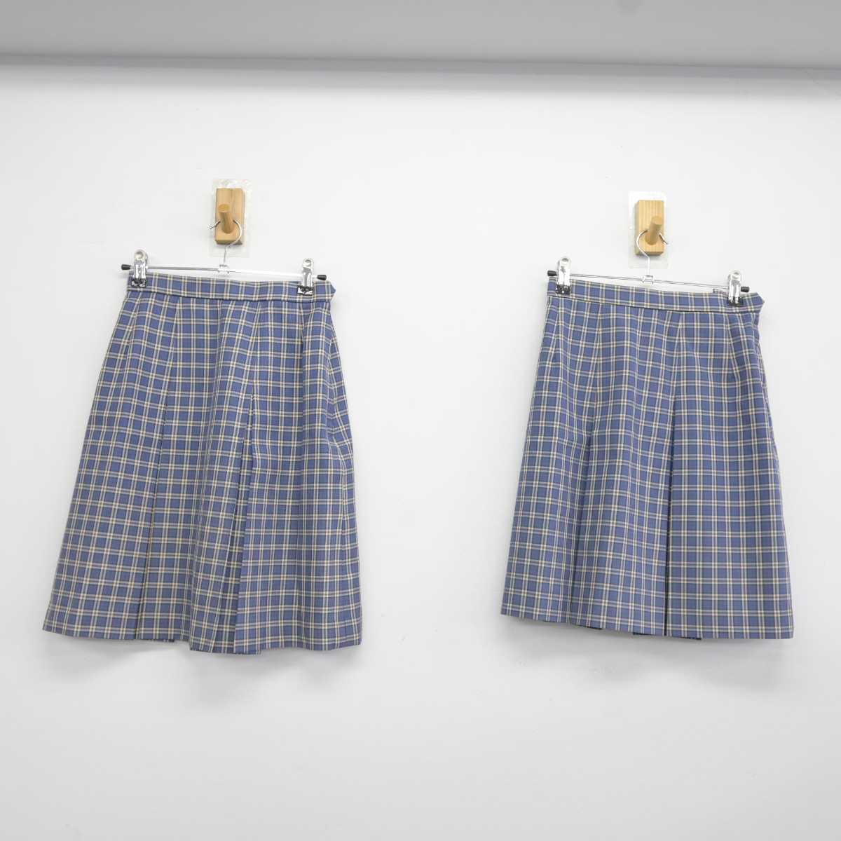 【中古】神奈川県 海西中学校 女子制服 3点 (ブレザー・スカート・スカート) sf040659