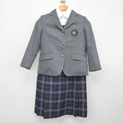 【中古】大阪府 関西大学初等部 女子制服 3点 (ブレザー・シャツ・ジャンパースカート) sf040661