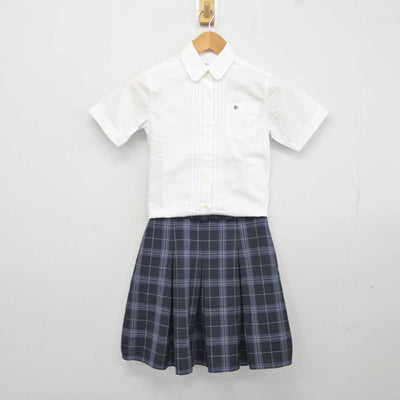 【中古】大阪府 関西大学初等部 女子制服 2点 (シャツ・スカート) sf040662