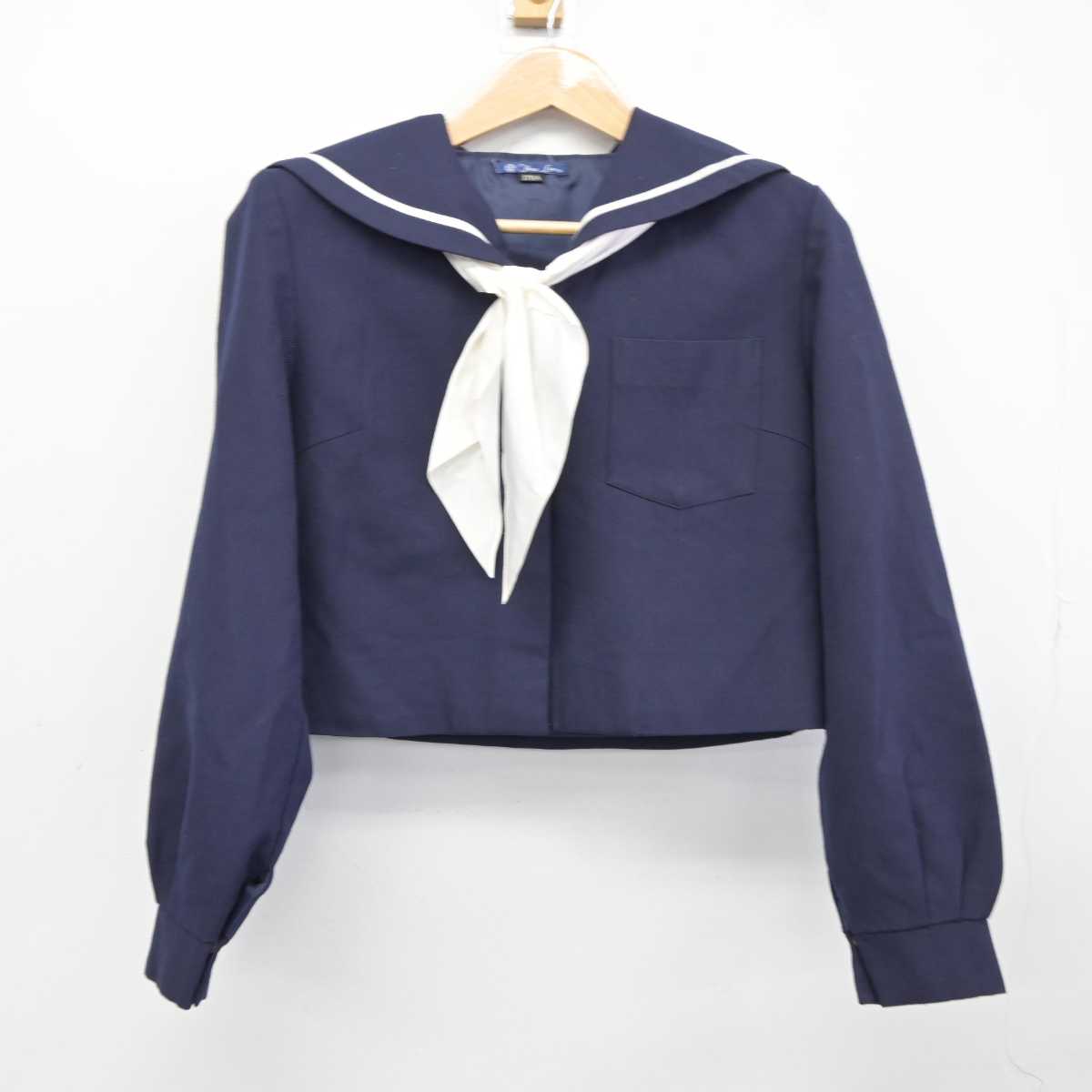 【中古】和歌山県 星林高等学校 女子制服 5点 (セーラー服・ニット・スカート) sf040672