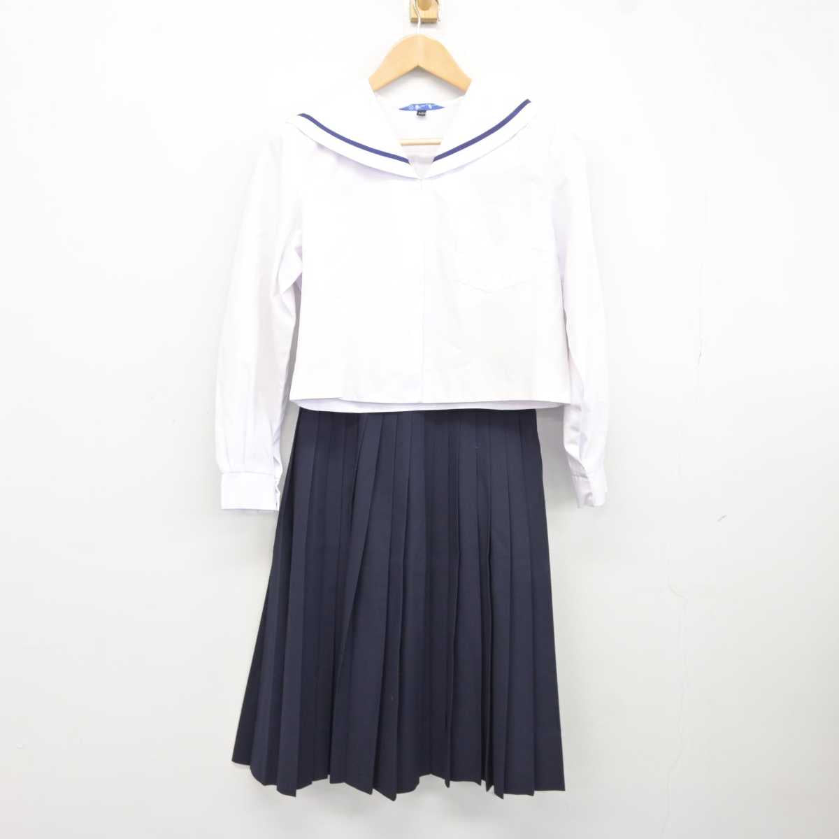 【中古】和歌山県 星林高等学校 女子制服 4点 (セーラー服・セーラー服・スカート) sf040674