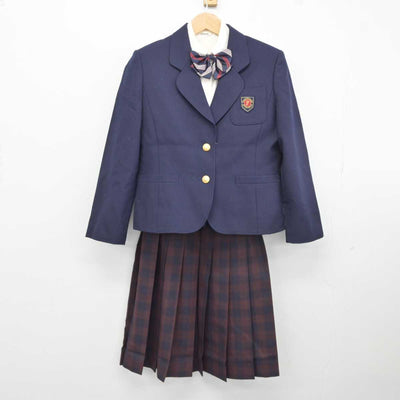 【中古】埼玉県 東京成徳大学深谷高等学校 女子制服 6点 (ブレザー・シャツ・ベスト・スカート) sf040678