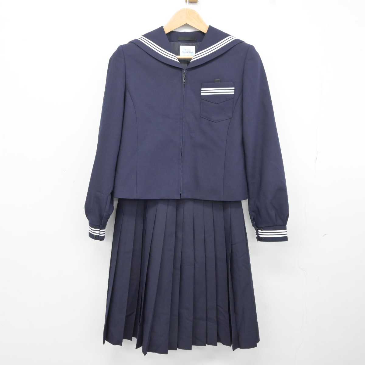 【中古】徳島県 加茂名中学校 女子制服 2点 (セーラー服・スカート) sf040692