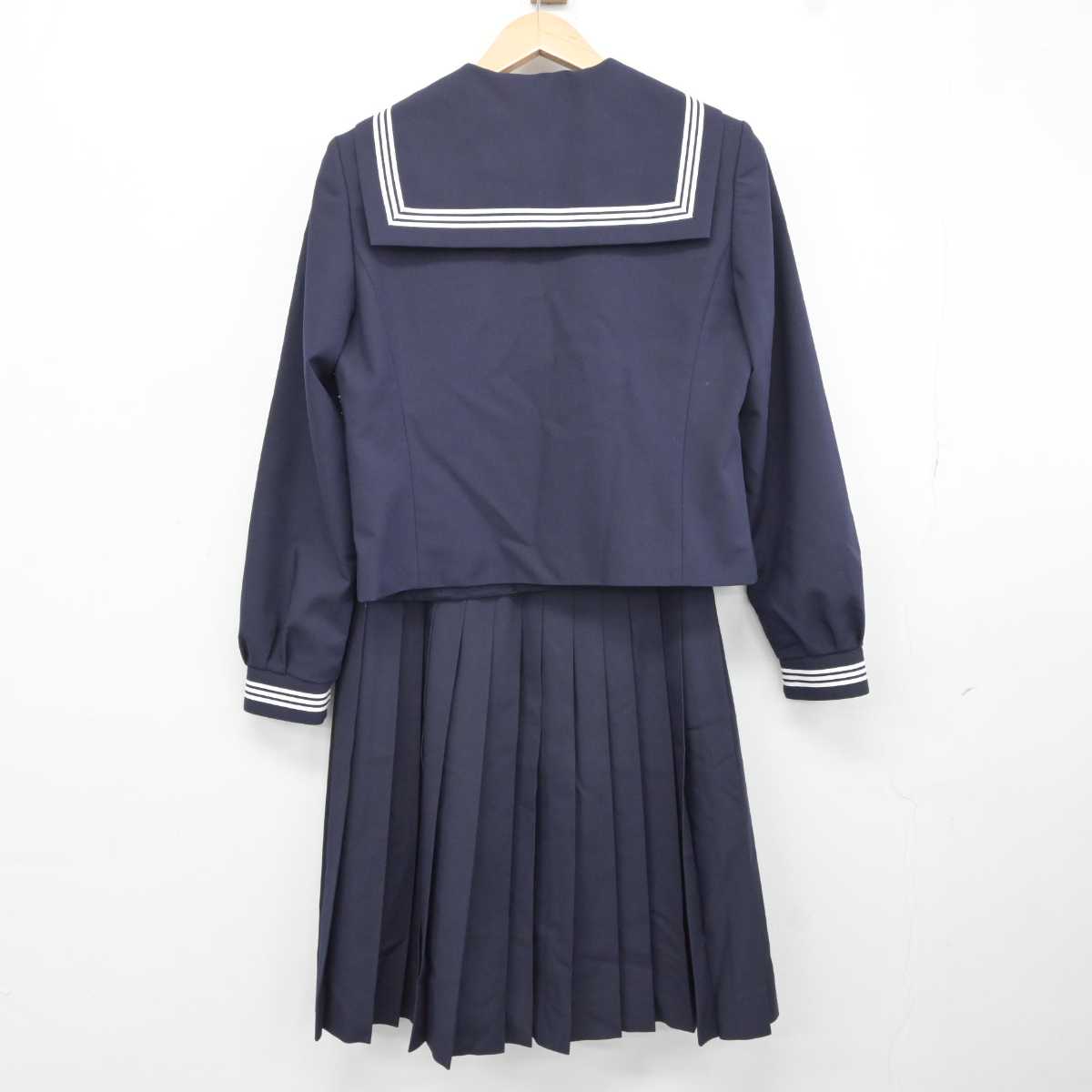 【中古】徳島県 加茂名中学校 女子制服 2点 (セーラー服・スカート) sf040692