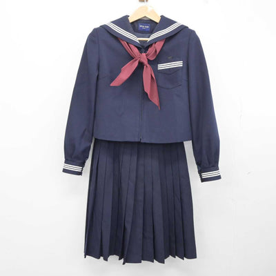 【中古】徳島県 加茂名中学校 女子制服 3点 (セーラー服・スカート) sf040693