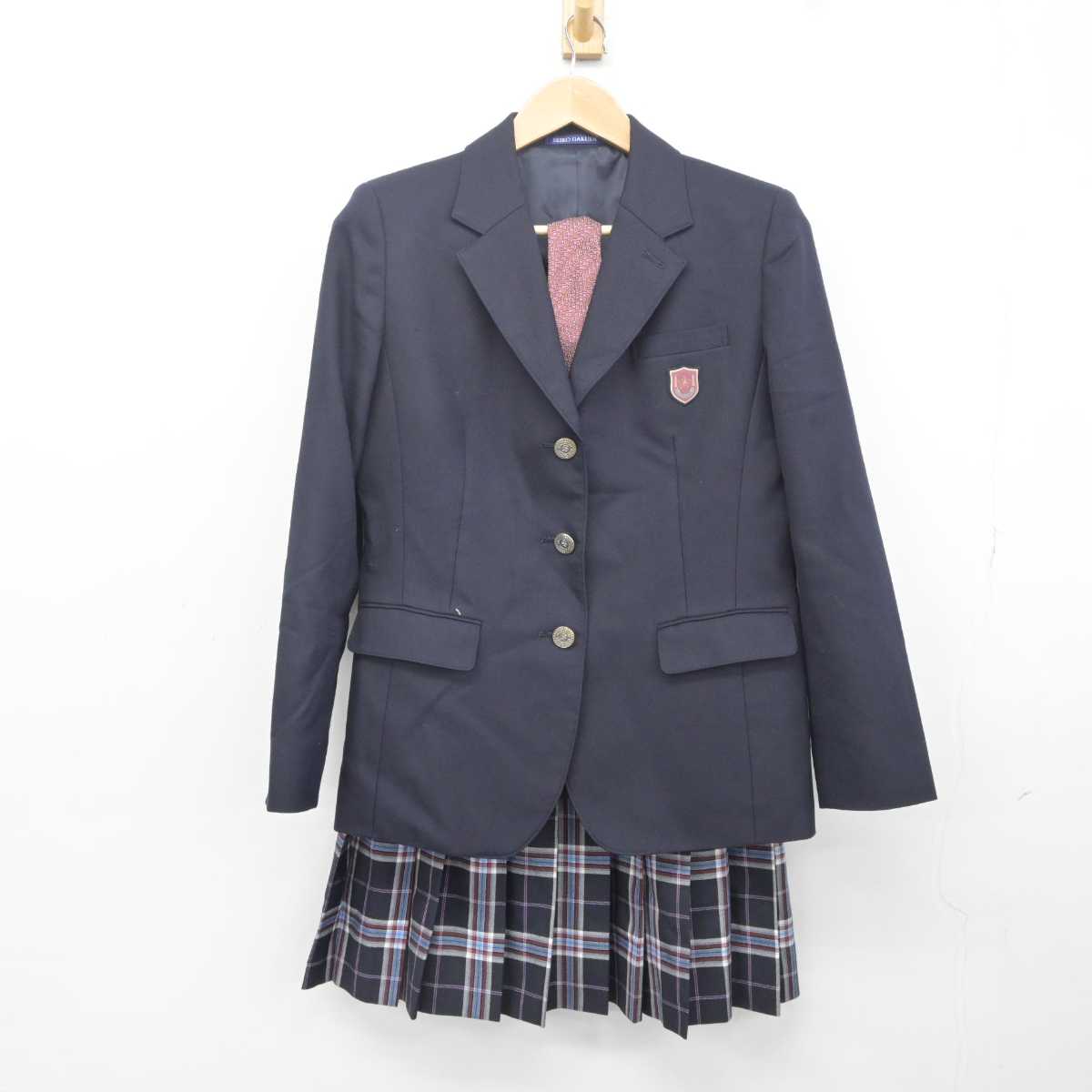 【中古】徳島県 生光学園中学校・高等学校 女子制服 3点 (ブレザー・スカート) sf040696